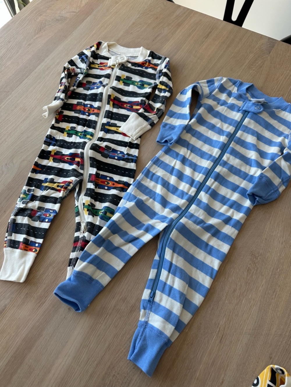 Hanna Andersson Blue & White Striped Zip-Front Kids One-Piece